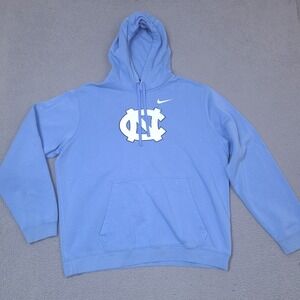 Nike University Of North Carolina Hoodie Mens XL UNC Blue Pullover Swoosh